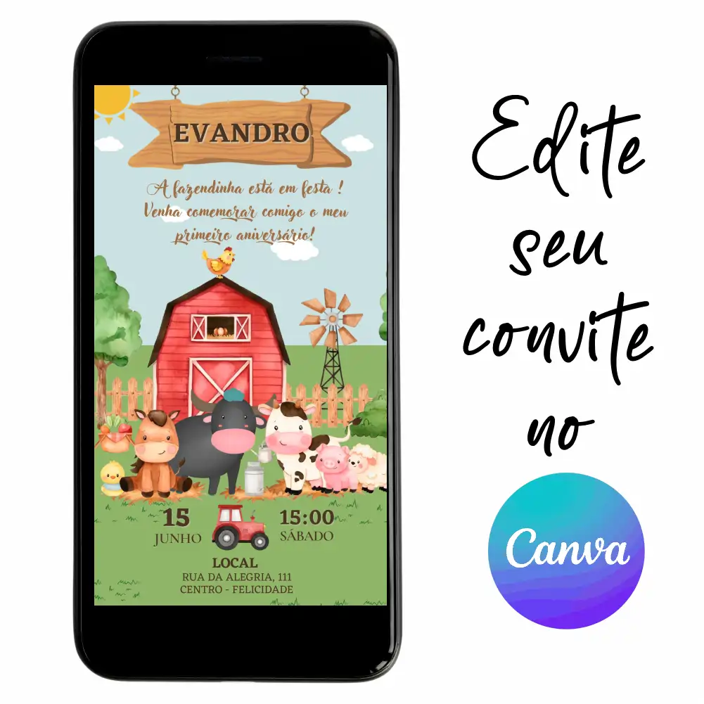 Fazendinha-11.webp Convite Aniversário Digital Fazendinha 11 Personalizável pelo Canva