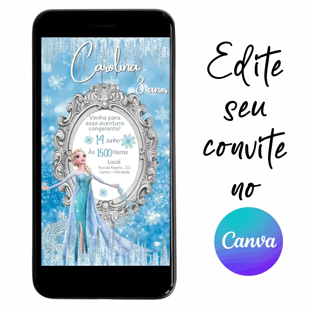 Frozen-04.webp Convite Aniversário Digital Frozen 04 Personalizável pelo Canva