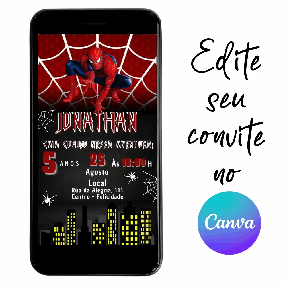 Homem-Aranha-01.webp Convite Aniversário Digital Homem Aranha 01 Personalizável