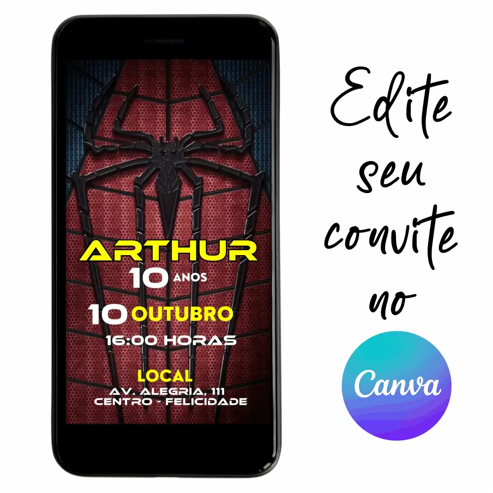 Homem-Aranha-11.webp Convite Aniversário Digital Homem Aranha 11 Personalizável