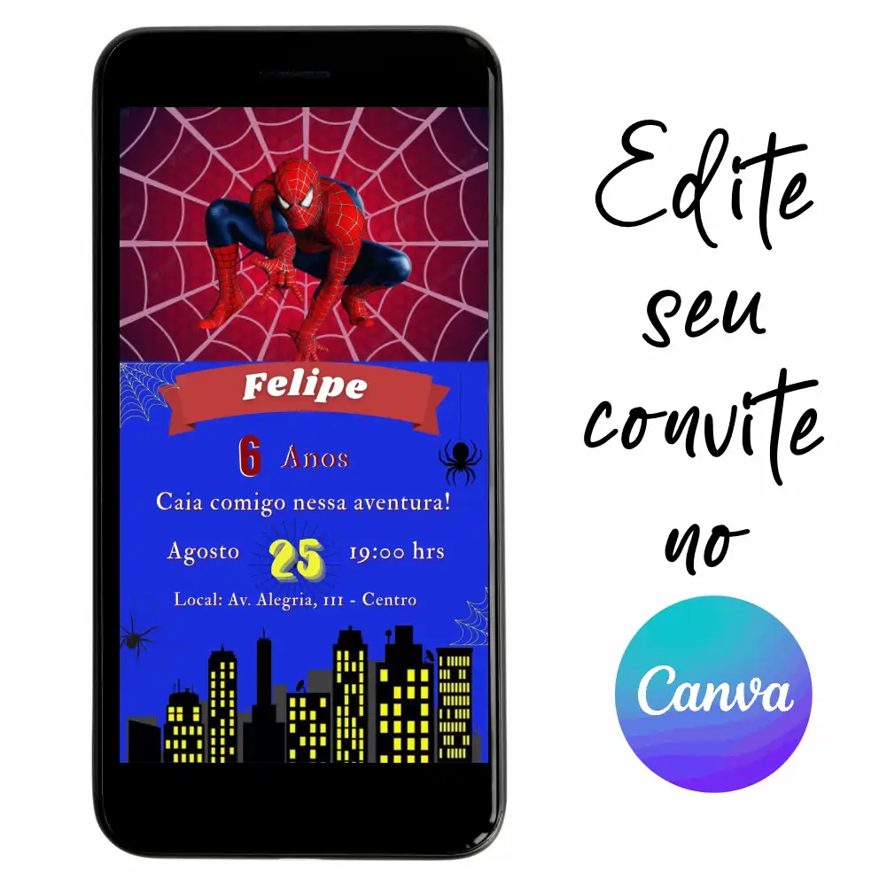 Homem-Aranha-12.webp Convite Aniversário Digital Homem Aranha 12 Personalizável