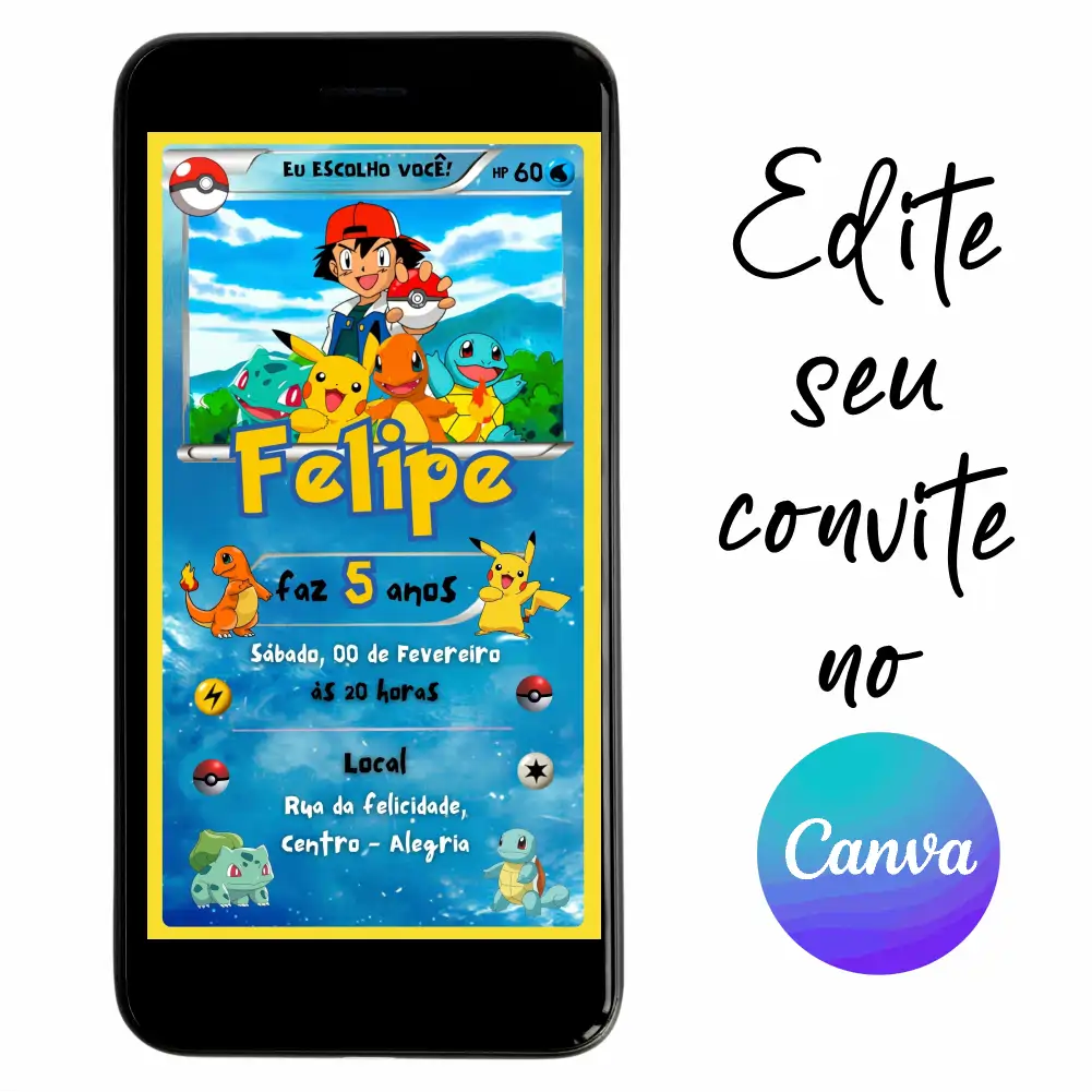 Pokemon-21.webp Convite Aniversário Digital Pokémon 21 Personalizável pelo Canva