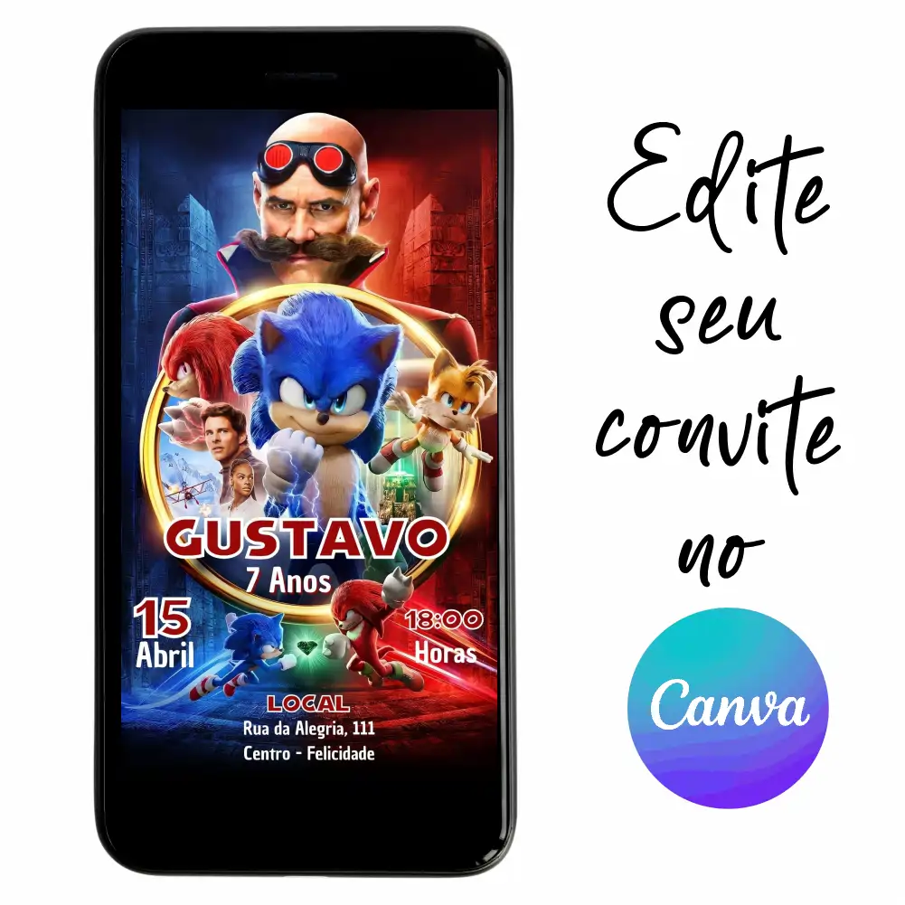 Sonic-04.webp Convite Aniversário Digital Sonic 04 Personalizável pelo Canva