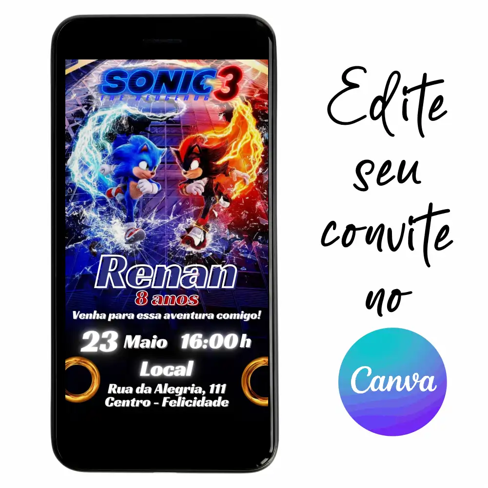 Sonic-08.webp Convite Aniversário Digital Sonic 3 - Filme 08 Personalizável pelo Canva