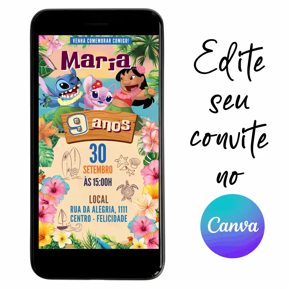 Stitch-01.webp Convite Aniversário Digital Stitch, Angel e Lilo 01 Personalizável pelo Canva