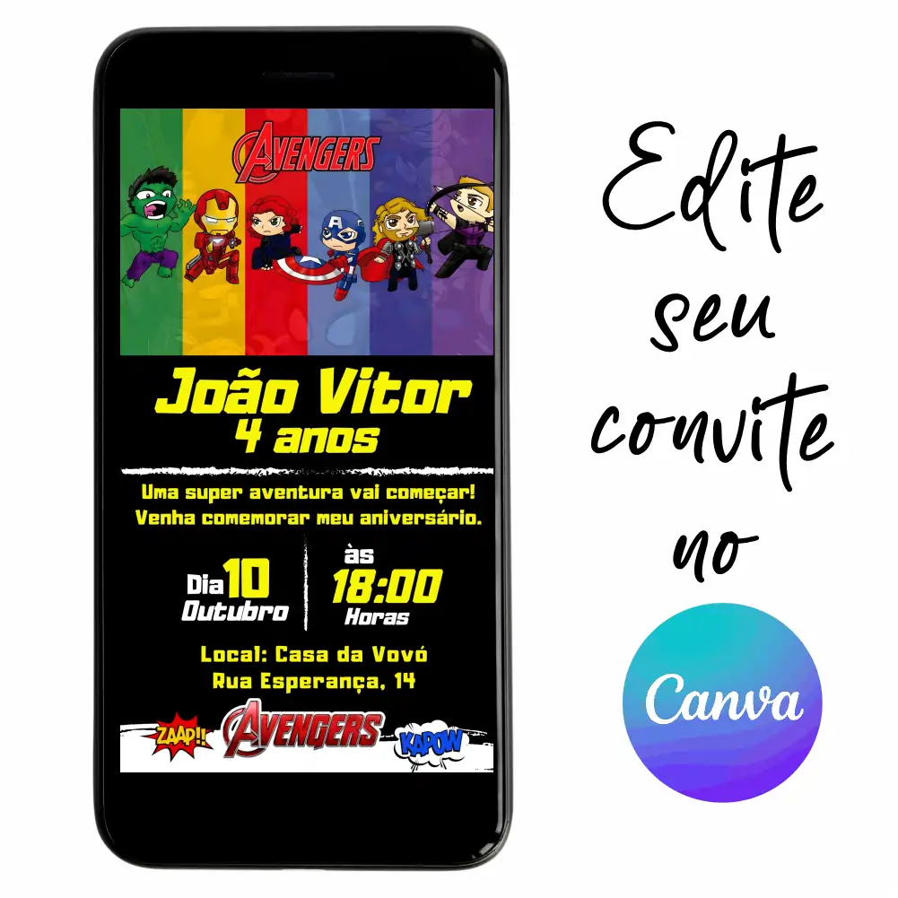Super-Herois-12.webp Convite Aniversário Digital Vingadores Baby 12 Personalizável pelo Canva