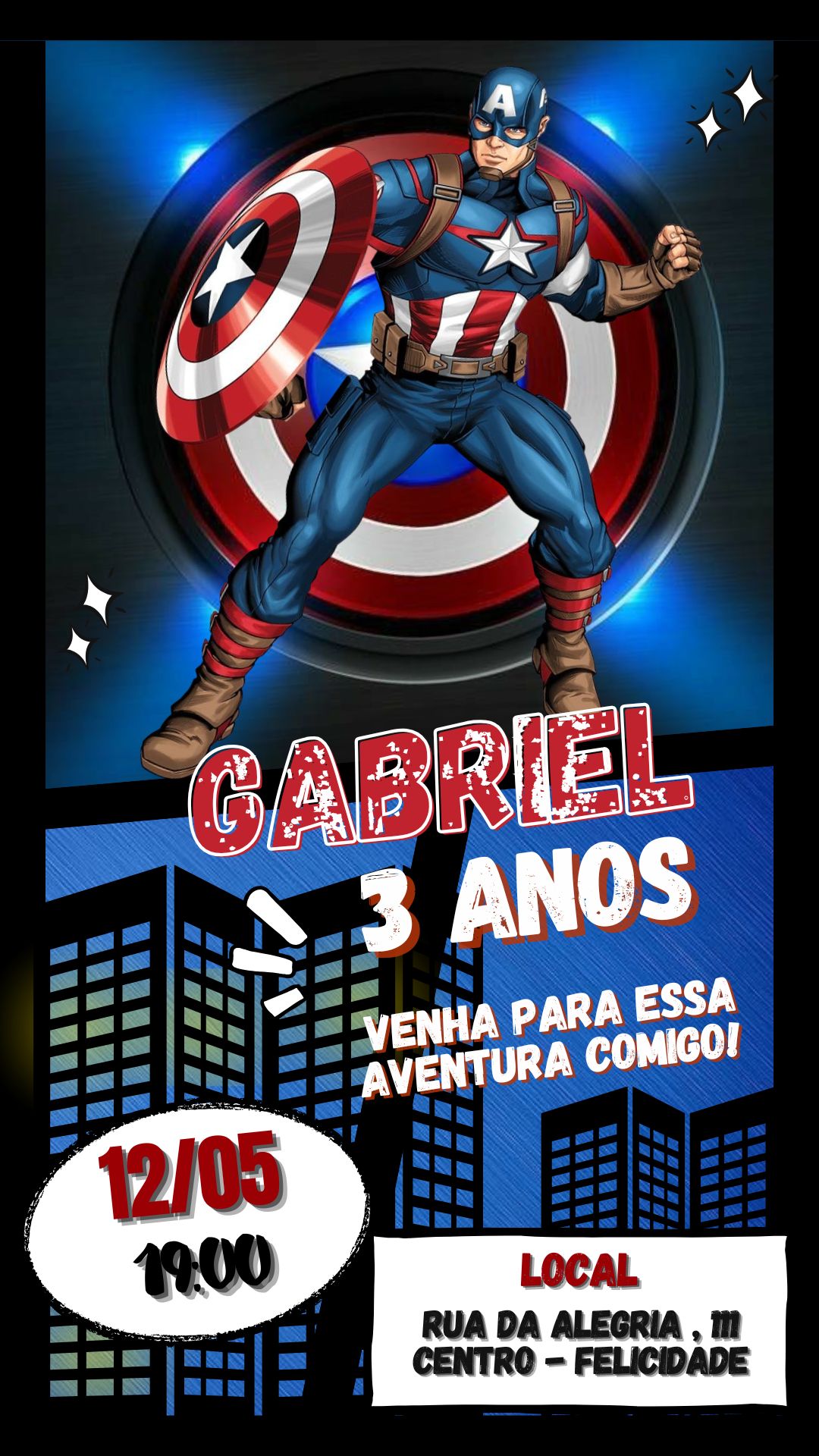 Super-Herois-Site-06-Capitao-America-1.jpg Convite Aniversário Digital Capitão América 06 Personalizável pelo Canva - Imagem 2