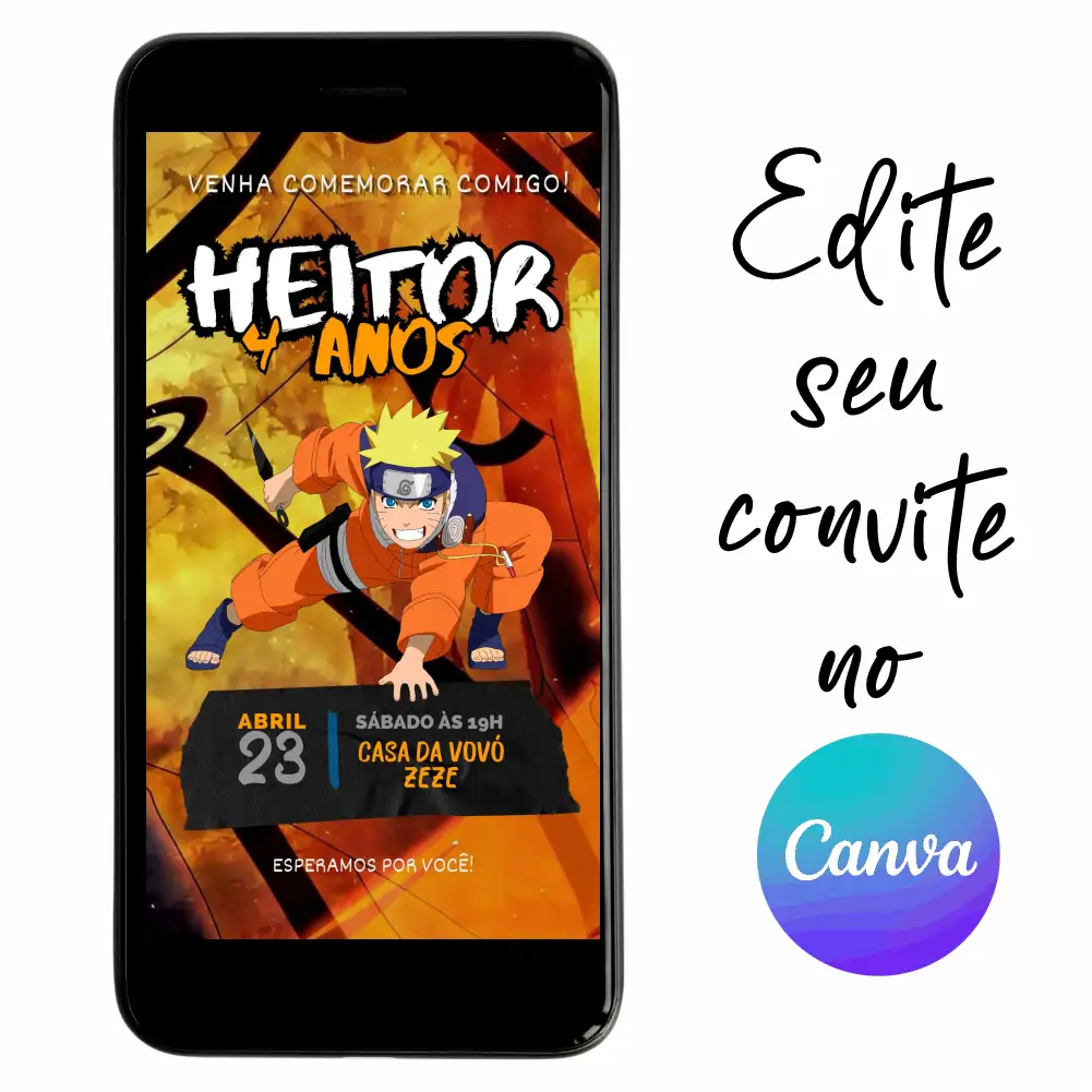 naruto-01.webp Convite Aniversário Digital Naruto 01 Personalizável pelo Canva